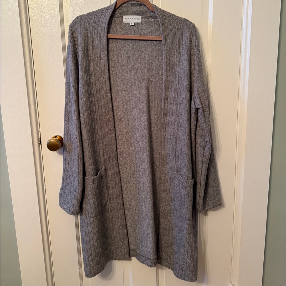 Brenda Beddome Long Gray Cardigan - Picture 3 of 5